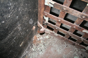 Eastern State Penitentiary Levers go into holes in wall